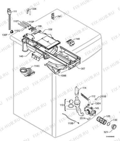 Взрыв-схема стиральной машины Aeg Electrolux L72550 - Схема узла Hydraulic System 272